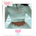 Load image into Gallery viewer, 𝒊𝒄𝒚𝑩𝒂𝒃𝒚 Sleek Essence Cropped Jacket (Baby Blue)
